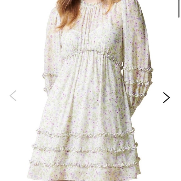 Floral Print Long Sleeve Dress - Picture 2 of 8